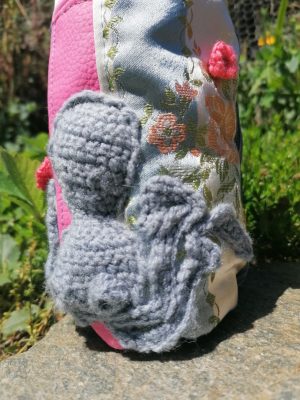 Trousse , à crayon, range bouteille, "La boite à trésor d'une pieuvre", Velours, tissus d'ameublement, simili, coton...