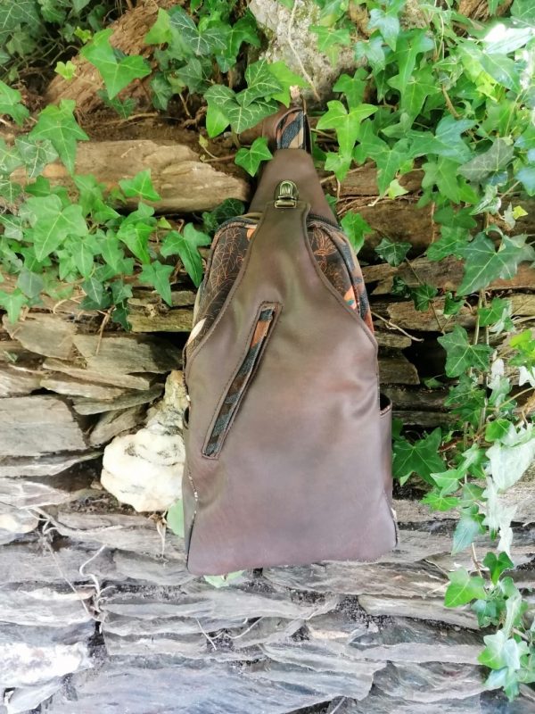 Sac 2 en 1 capsule , Le , "Sauvage ", simili, jeans et coton