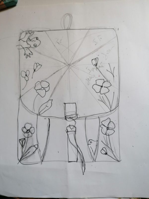 Sac à dos, Grande lanterne d'Alexia" Le pouvoir de la salamandre fleuris "! , Jean, cotons...