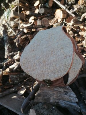 La caraboule , sac ,Besace ronde , "Raïole e castane", tissus d'ameublement , velours et coton, fermoir pivotant