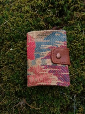 Porte-feuille Porte-monnaie de poche, Bolet,  "vintage et  cool" , tissus d'ameublement, simili, cotons