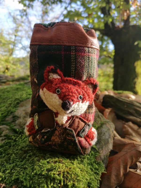 Étui à lunettes , cartes de jeux , divinatoire , "  Mr Fox en automne manque pas d'air , cotons,  simili,