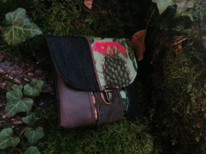 Porte-monnaie, petit pain, "Jeans , cactus & velours"