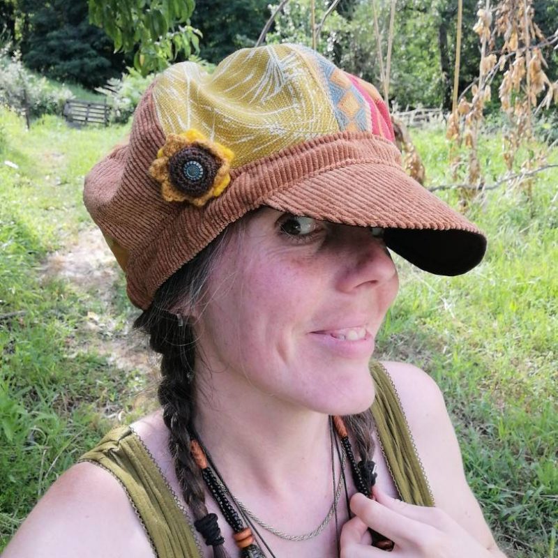 Gavroche, Gégène, California Tournesol, tissus d’ameublement, velours, crochet