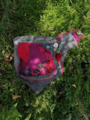 Sac ceinture, Ratapenada Édition "Le Radis  qui évite la grise mine " , tissus d'ameublements jeans, cotons