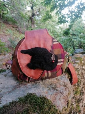 La caraboule, sac rond ,Besace ronde ,Scottish witch of the woods de Carole partie 2