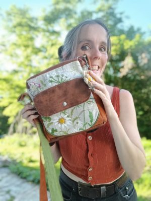 Petite pochette, Pitchoune Ensarriada "Fraîcheur Estivale Pastorale", simili,  coton,