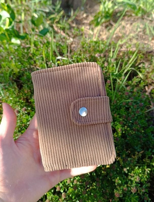 Porte-feuille Porte-monnaie de poche, Bolet « Poussière » , velours et cotons