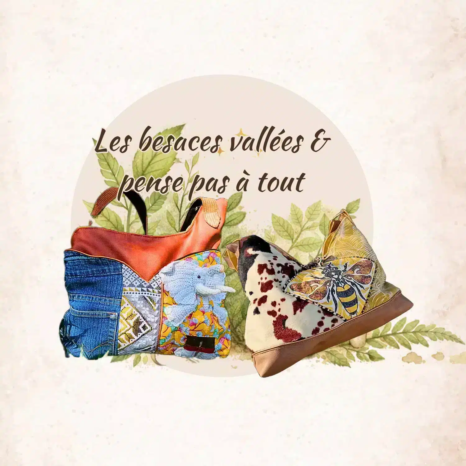 Besaces "Vallées" & "Pense pas à tout"